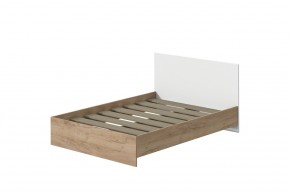 Кровать Эконом 1400 (Дуб крафт золотой/Белый текстурный) в Агрызе - agryz.mebel24.online | фото