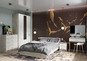 Кровать Гармония КР-602 1400 Дуб крафт серый/Дуб крафт белый в Агрызе - agryz.mebel24.online | фото 2