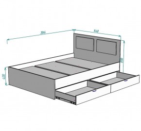 Кровать Ольга L41 (1400) 2 ящика в Агрызе - agryz.mebel24.online | фото 2