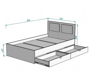 Кровать Ольга L45 (1200) 2 ящика в Агрызе - agryz.mebel24.online | фото 2