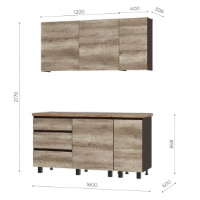 Кухня Энигма 1.6 м (венге/дуб каньон) в Агрызе - agryz.mebel24.online | фото 5