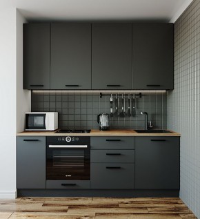 Кухонный гарнитур Антрацит 2200 (Стол. 26мм) в Агрызе - agryz.mebel24.online | фото