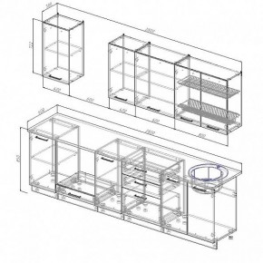 Кухонный гарнитур Антрацит 2800 (Стол. 38мм) в Агрызе - agryz.mebel24.online | фото 3