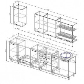 Кухонный гарнитур Бланка 2800 (Стол. 26мм) в Агрызе - agryz.mebel24.online | фото 2