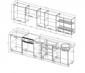 Кухонный гарнитур Бланка 3000 (Стол. 26мм) в Агрызе - agryz.mebel24.online | фото 2