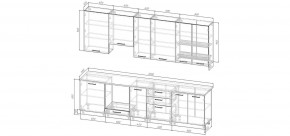 Кухонный гарнитур Меренга 3000 h950 (Стол. 38мм) в Агрызе - agryz.mebel24.online | фото 2
