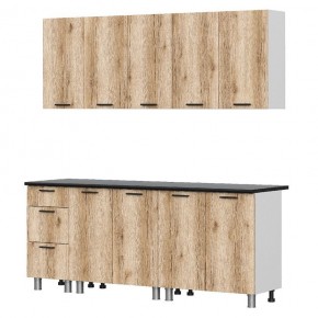 МОДУС ЛАЙТ Кухонный гарнитур 2.0 м (Дуб Делано/Черный) в Агрызе - agryz.mebel24.online | фото 3