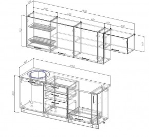 Кухонный гарнитур Муссон 2550 (Стол. 26мм) в Агрызе - agryz.mebel24.online | фото 2