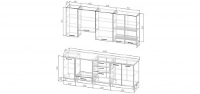 Кухонный гарнитур Санторини 2400 h950 (Стол. 26мм) в Агрызе - agryz.mebel24.online | фото 2