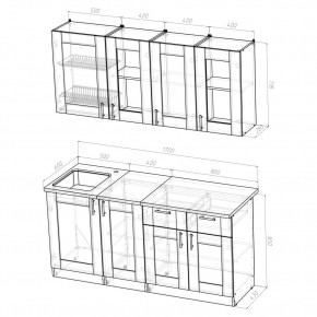 Кухонный гарнитур Симона демо 1700 (Венга/Дуб Сонома) в Агрызе - agryz.mebel24.online | фото 2