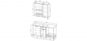 Кухонный гарнитур Старое Дерево 1600 h950 (Стол. 26мм) в Агрызе - agryz.mebel24.online | фото 2