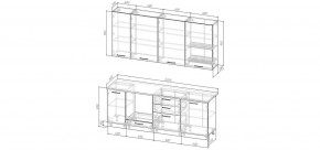 Кухонный гарнитур Старое Дерево 2200 h950 (Стол. 38мм) в Агрызе - agryz.mebel24.online | фото 2