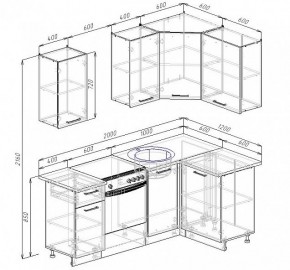 Кухонный гарнитур угловой Бланка 2000х1200 (Стол. 38мм) в Агрызе - agryz.mebel24.online | фото 2