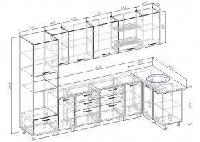 Кухонный гарнитур угловой Графика 3200х1400 (Стол. 26мм) в Агрызе - agryz.mebel24.online | фото 2