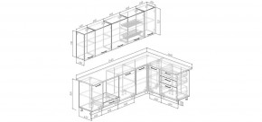 Кухонный гарнитур угловой Капри 2600х1600 (Стол. 26мм) в Агрызе - agryz.mebel24.online | фото