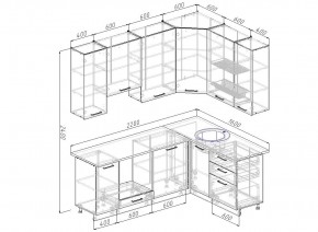 Кухонный гарнитур угловой Крафт 2200*1600 (Стол. 38мм) в Агрызе - agryz.mebel24.online | фото 2