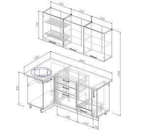 Кухонный гарнитур угловой Латте 1000*1800 (Стол. 38мм) в Агрызе - agryz.mebel24.online | фото 2