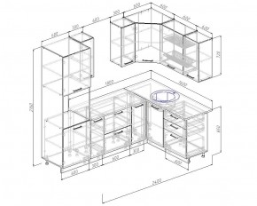 Кухонный гарнитур угловой Пайн 2400х1600 (Стол. 38мм) в Агрызе - agryz.mebel24.online | фото 2