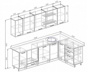 Кухонный гарнитур угловой Руанда 2600х1600 (Стол. 26мм) в Агрызе - agryz.mebel24.online | фото 2