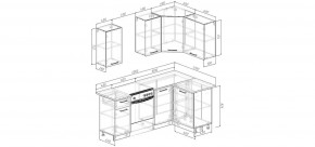 Кухонный гарнитур угловой Санторини 2000*1200 (Стол. 26мм) в Агрызе - agryz.mebel24.online | фото 2