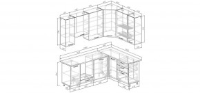 Кухонный гарнитур Умбра 2200*1600 h950 (Стол. 38мм) в Агрызе - agryz.mebel24.online | фото 2