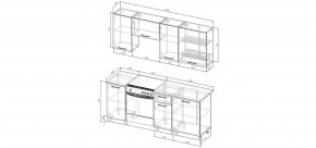Кухонный гарнитур Виола 2000 (Стол. 38мм) в Агрызе - agryz.mebel24.online | фото 2