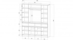 ЛЕНОРА Спальный гарнитур (модульный) графит в Агрызе - agryz.mebel24.online | фото 9