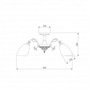 Люстра на штанге Eurosvet Ariele 22010/5 античная бронза в Агрызе - agryz.mebel24.online | фото 3