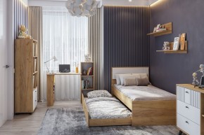МИЛАН Спальня (Дуб Золотой/Белый матовый) в Агрызе - agryz.mebel24.online | фото 46