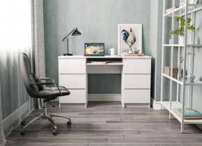 МОРИ МС-2 Стол 6 ящиков (белый) в Агрызе - agryz.mebel24.online | фото 1