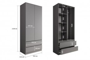 МОРИ МШ 900.2 Шкаф (графит) в Агрызе - agryz.mebel24.online | фото 2