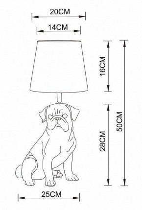 Настольная лампа декоративная Arte Lamp Bobby A1512LT-1WH в Агрызе - agryz.mebel24.online | фото 2