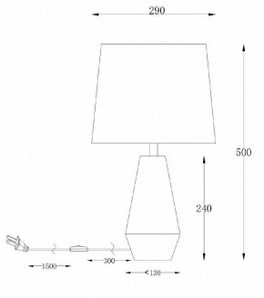 Настольная лампа декоративная Maytoni Calvin Table Z181-TL-01-B в Агрызе - agryz.mebel24.online | фото 2