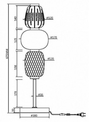 Настольная лампа декоративная Maytoni Pattern MOD267TL-L28CH3K в Агрызе - agryz.mebel24.online | фото 4