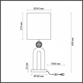 Настольная лампа декоративная Odeon Light Bagel 5410/1T в Агрызе - agryz.mebel24.online | фото 4