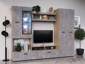 Нэнси New Полка (ЛДСП) Бетон светлый/Сонома в Агрызе - agryz.mebel24.online | фото 2