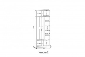 НИКОЛЬ 2 шкаф 2-х створчатый в Агрызе - agryz.mebel24.online | фото 3