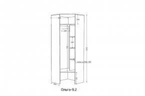 ОЛЬГА 9.2 Шкаф угловой с зеркалом в Агрызе - agryz.mebel24.online | фото 2