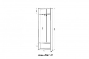 ОЛЬГА-ЛОФТ 3.1 Шкаф 2-х створчатый с зеркалом в Агрызе - agryz.mebel24.online | фото 2
