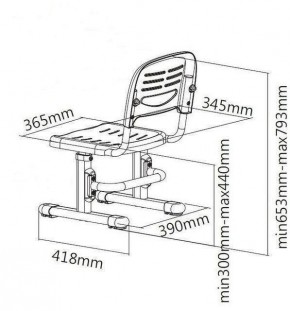 Парта-трансофрмер Amare II Blue + ящик + SST3 Blue в Агрызе - agryz.mebel24.online | фото 8