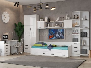 ВЕГА NEW Пенал (Белый глянец/белый) в Агрызе - agryz.mebel24.online | фото 2