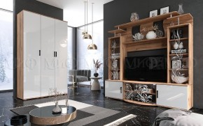 Пенал Виста (Белый глянец/Дуб крафт) в Агрызе - agryz.mebel24.online | фото 3