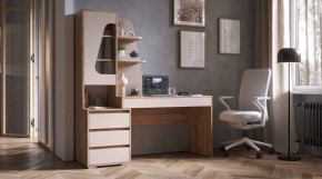 ПИФАГОР Стол компьютерный (дуб вотан/кашемир) в Агрызе - agryz.mebel24.online | фото