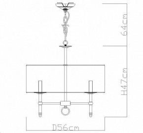 Подвесная люстра Divinare Candela 1162/01 LM-5 в Агрызе - agryz.mebel24.online | фото 4