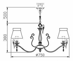 Подвесная люстра Maytoni Bird ARM013-08-W в Агрызе - agryz.mebel24.online | фото 5