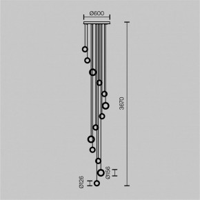 Подвесная люстра Maytoni Pharao MOD361PL-L58BS3K в Агрызе - agryz.mebel24.online | фото 4