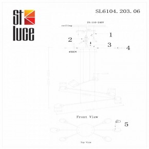 Подвесная люстра ST-Luce Montecelio SL6104.203.06 в Агрызе - agryz.mebel24.online | фото 4