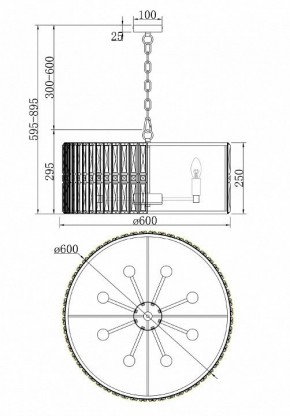 Подвесной светильник Maytoni Facet MOD094PL-08CH в Агрызе - agryz.mebel24.online | фото 3