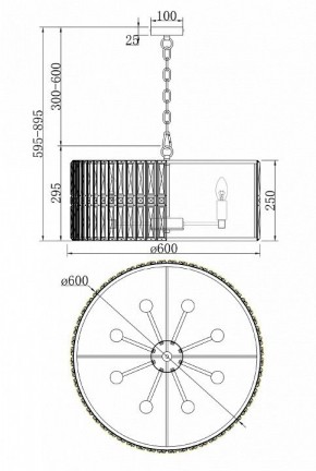 Подвесной светильник Maytoni Facet MOD094PL-08G в Агрызе - agryz.mebel24.online | фото 3