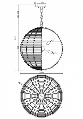 Подвесной светильник Maytoni Palla MOD092PL-08CH в Агрызе - agryz.mebel24.online | фото 4